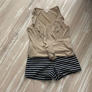 Michael Kors top & BCBG Maxazaria shorts